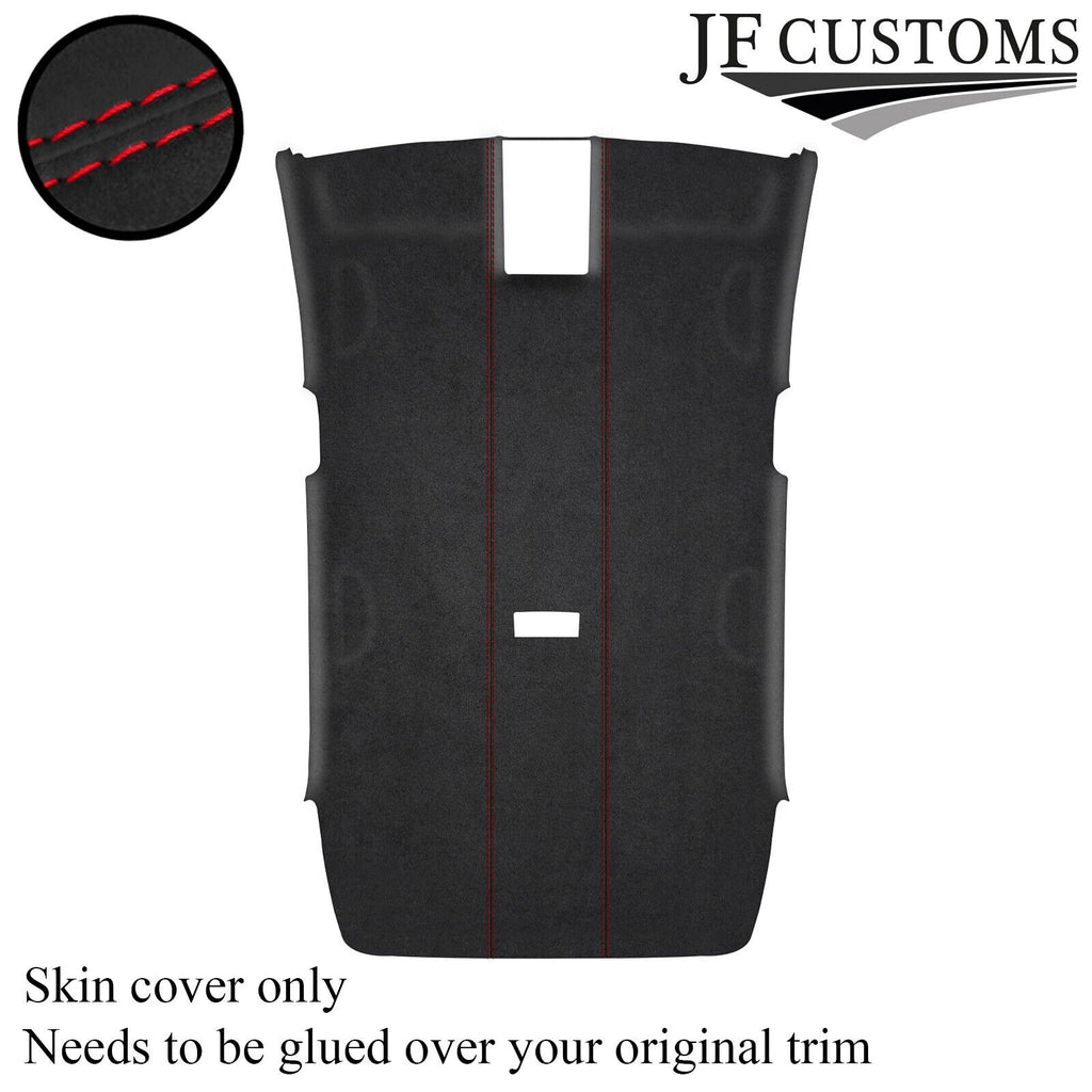 RED STITCH D GREY LUXE SUEDE HEADLINER COVER FOR VW GOLF MK7 13-19 3DR