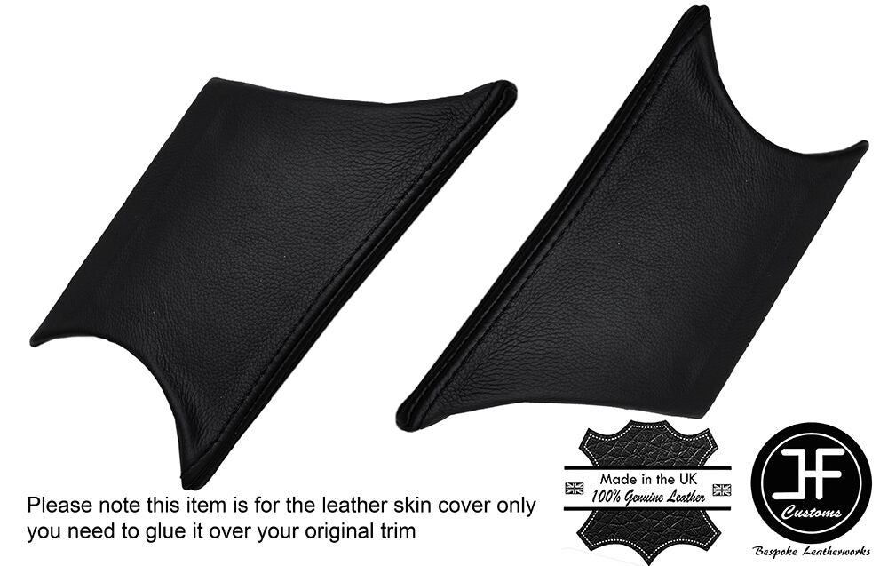 BLACK STITCH 2X A PILLAR SIDE TRIM LEATHER COVERS FITS VW CADDY MK3 2005-2015