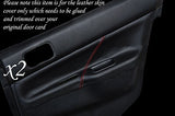 RED STITCH FITS  MITSUBISHI LANCER EVO 7 8 9 VII VIII IX 2X REAR DOOR  COVERS