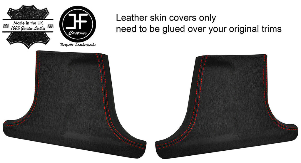 RED ST. 2XLOWER B PILLAR LEATHER COVERS FITS MERCEDES W202 C CLASS SALOON 93-00