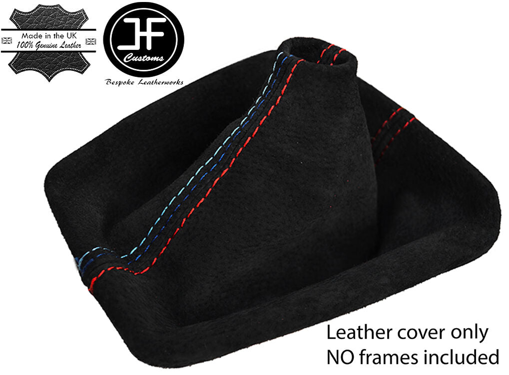 RED & TRI STITCHING FAUX SUEDE GEAR GAITER FITS BMW E36 E46 91-05 CUSTOM NEW