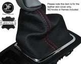 RED STITCHING AUTO AUTOMATIC LEATHER GEAR GAITER FITS CITROEN C5 MK3 2008-2014