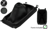 BLACK STITCH CARBON GEAR GAITER + PLASTIC FRAME +TOP RING FOR HONDA CRX DEL SOL