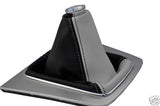 FITS AUDI A4 MK2 B6 L GREY & BLACK LEATHER GEAR GAITER 01-05 CUSTOM NEW