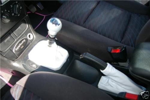 FITS VAUXHALL VECTRA B WHITE LEATHER SET OF GAITERS NEW CUSTOM NEW MADE IN UK