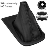 BLACK  STITCHING CARBON FIBER VINYL GEAR GAITER FITS S14 200SX SILVIA 1994-1999