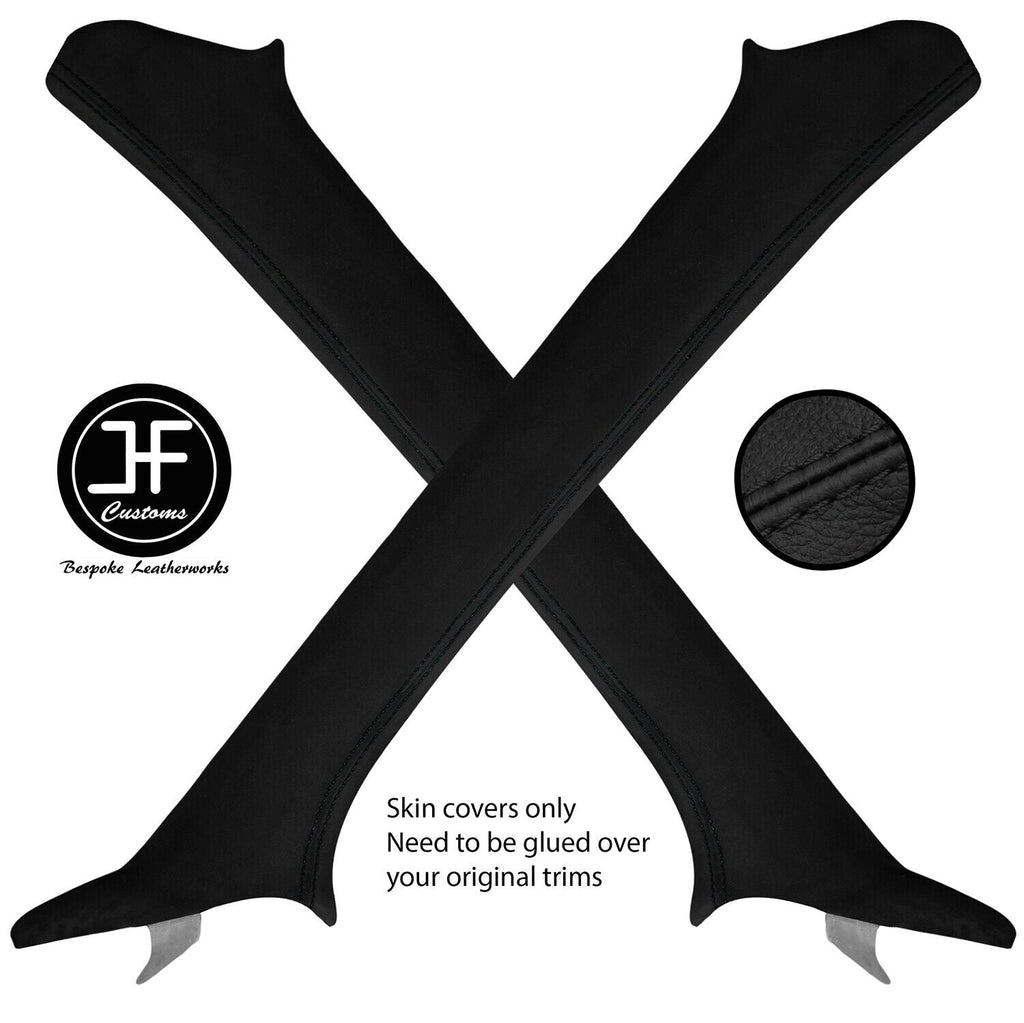 BLACK STITCH 2X A PILLAR LUXE SUEDE COVERS FITS SUBARU IMPREZA WRX STI 05-07