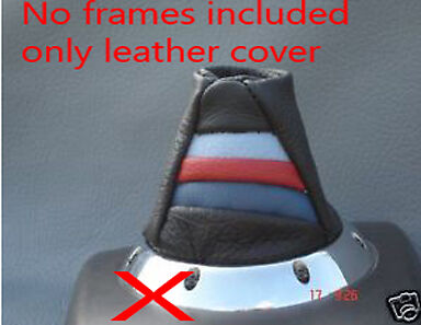 FITS BMW E46 SMG TRI STRIPES GEAR GAITER SHIFT BOOT GENUINE LEATHER CUSTOM NEW