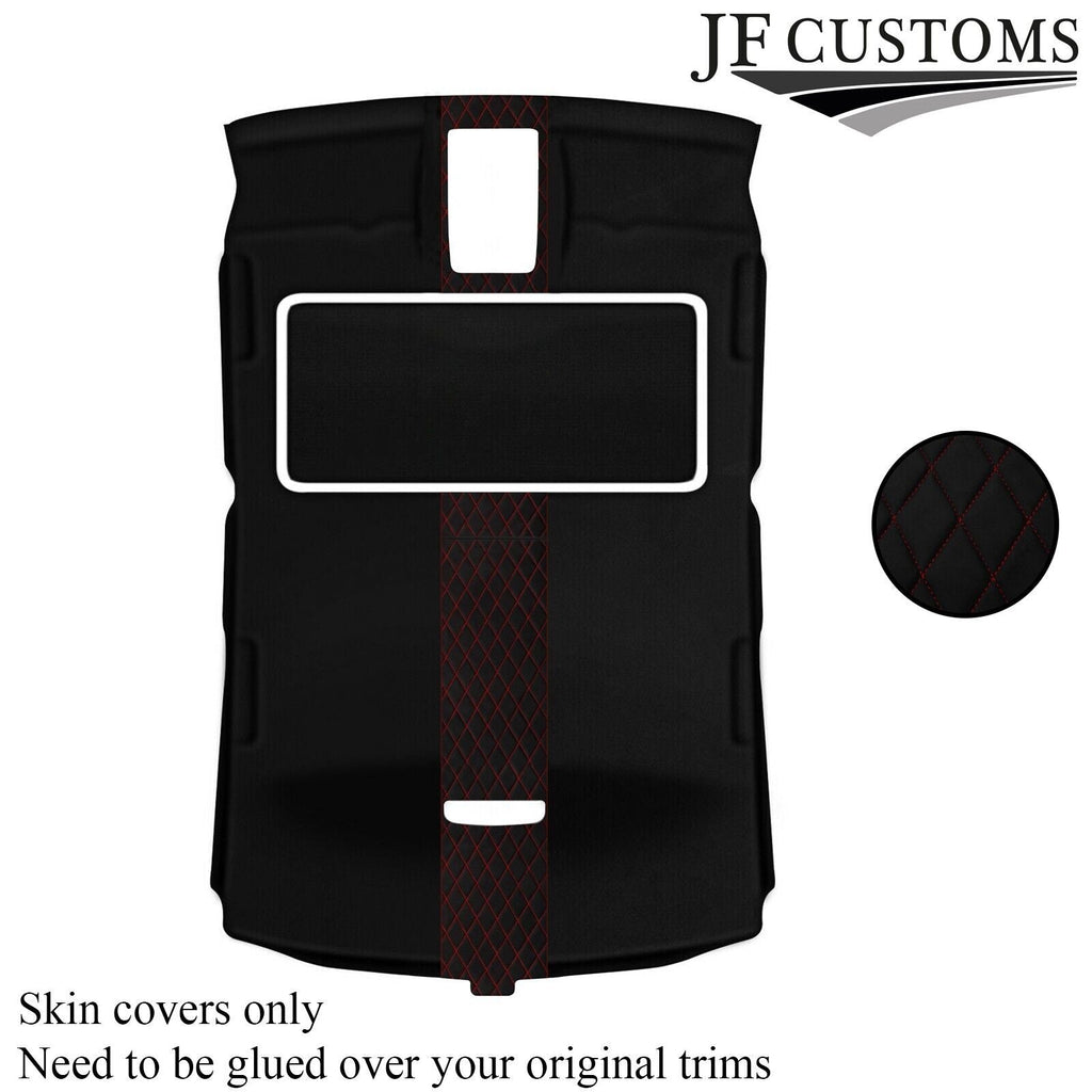 DSG2 RED STITCH LUXE SUEDE SUNROOF HEADLINER COVER AUDI A4 B7 04-09 SALOON