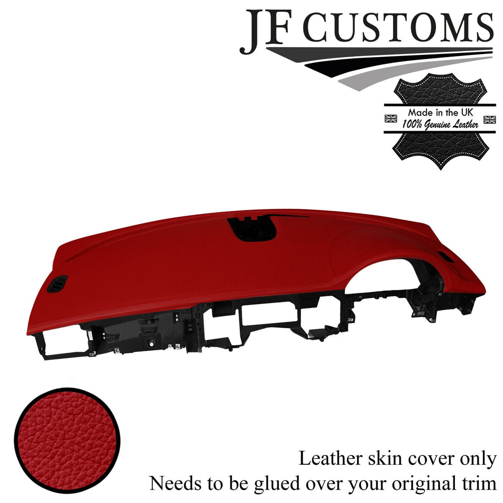 D RED ITALIAN LEATHER TOP DASHBOARD COVER FOR JAGUAR XF X250 MK1 08-11