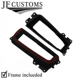 RED STITCH SUEDE AUTO GEAR SURROUND + FRAME FOR BMW 5 SERIES F10 F11 10-16