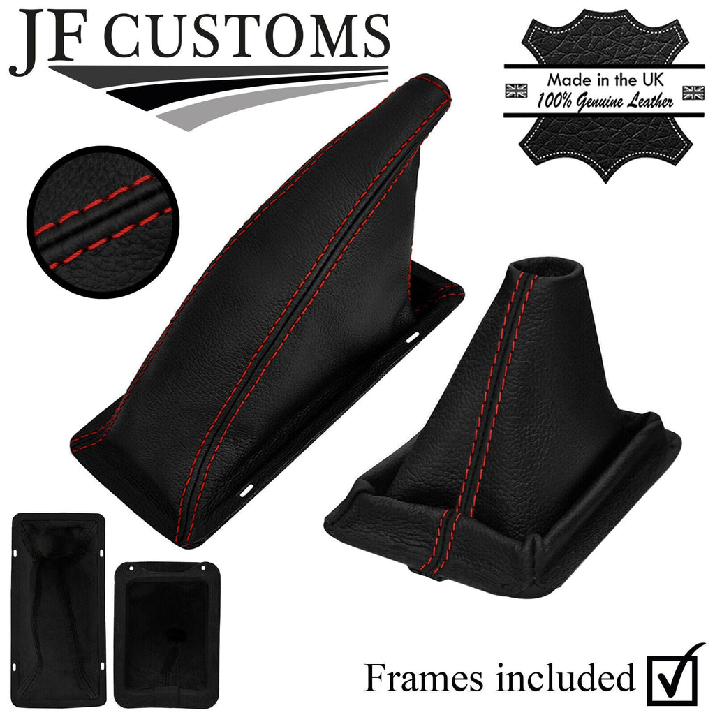 D RED STITCH LEATHER GEAR HANDBRAKE GAITERS+FRAMES FOR FORD CAPRI MK2 MK3 78-86