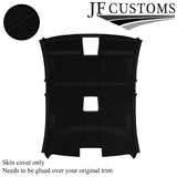 BLACK STITCH LEATHER & SUEDE COVERS FOR BMW E90 05-12 SALOON TOP RECOVERY KIT
