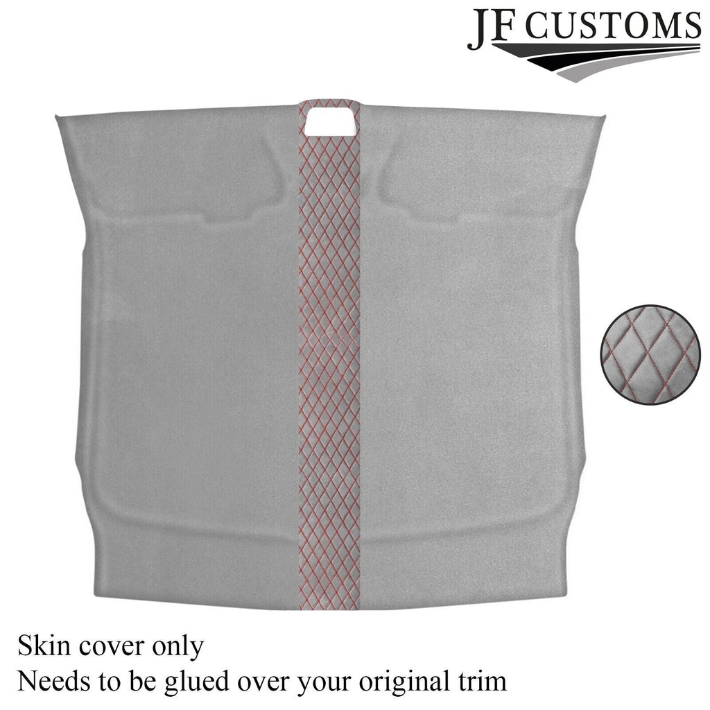 DSG2 RED STITCH L GREY LUXE SUEDE HEADLINER COVER FOR PORSCHE CAYMAN 987 05-12