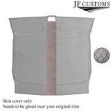 DSG2 RED STITCH L GREY LUXE SUEDE HEADLINER COVER FOR PORSCHE CAYMAN 987 05-12