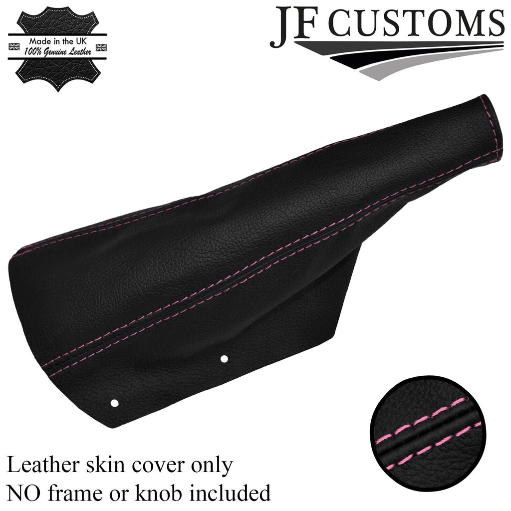 PINK STITCH FITS CLASSIC MINI REAL LEATHER HANDBRAKE GAITER  COVER BOOT