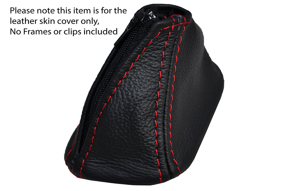 RED STITCHING LEATHER SKIN GEAR GAITER FITS TOYOTA PRIUS 2001-2003 CUSTOM NEW