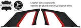 BLACK & RED 2X B C PILLAR 2 TONE LEATHER COVERS FITS NISSAN SKYLINE R32 89-94