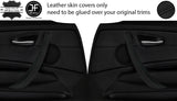 BLACK STITCH 2X FRONT DOOR HANDLE TRIM LEATHER COVER FOR BMW 1 E87 04-12 DSG2