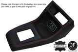 RED STITCHING CONSOLE GEAR SURROUND LEATHER COVER FITS FORD ESCORT MK2