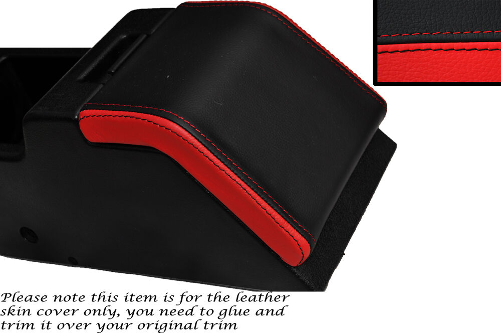 BLACK&RED REAR STORAGE BOX LEATHER SKIN COVER FITS TOYOTA MR2 MK1 AW11 84-90