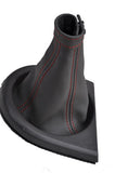 FITS FIAT MULTIPLA 99-04 GEAR GAITER GREY LEATHER red st CUSTOM NEW MADE IN UK