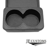 D GREY LEATHER COVERED CONSOLE CUP HOLDER TRIM FITS MERCEDES W126 S CLASS 79-91