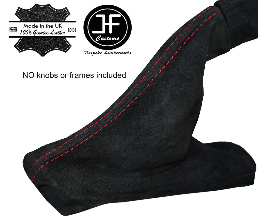 RED STITCH SUEDE HANDBRAKE GAITER E BRAKE BOOT FITS FORD MUSTANG 2015-2017