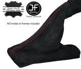 RED STITCH SUEDE HANDBRAKE GAITER E BRAKE BOOT FITS FORD MUSTANG 2015-2017