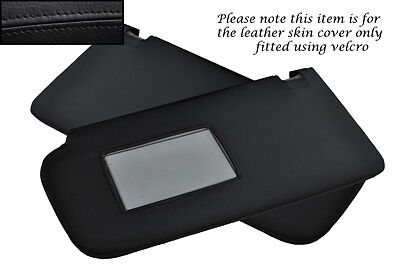 BLACK STITCHING FITS LAND ROVER FREELANDER 2 06-12 2X SUN VISORS LEATHER COVERS