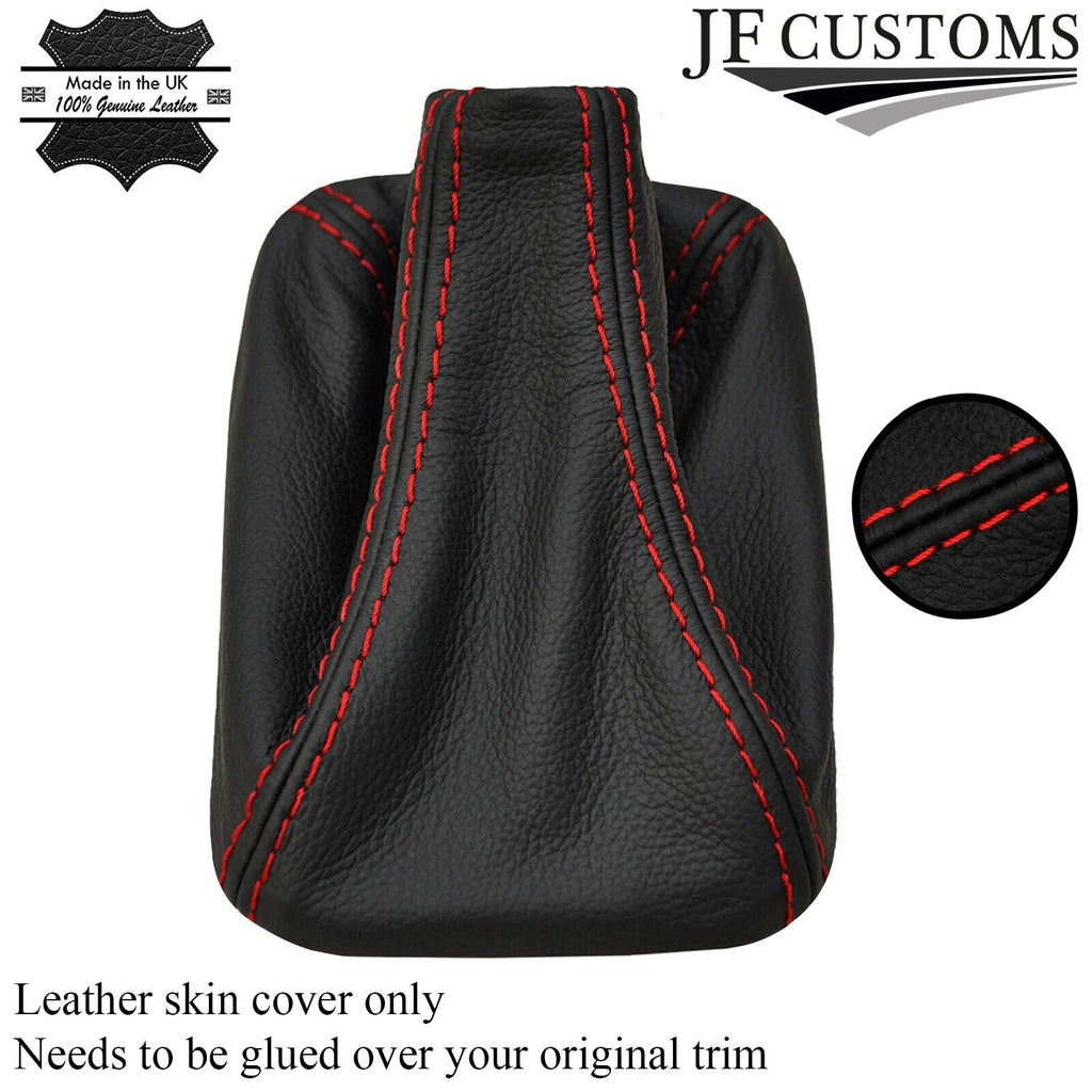 FITS TOYOTA MR2 89-00 GEAR GAITER BLACK LEATHER RED DOUBLE STITCH CUSTOM NEW