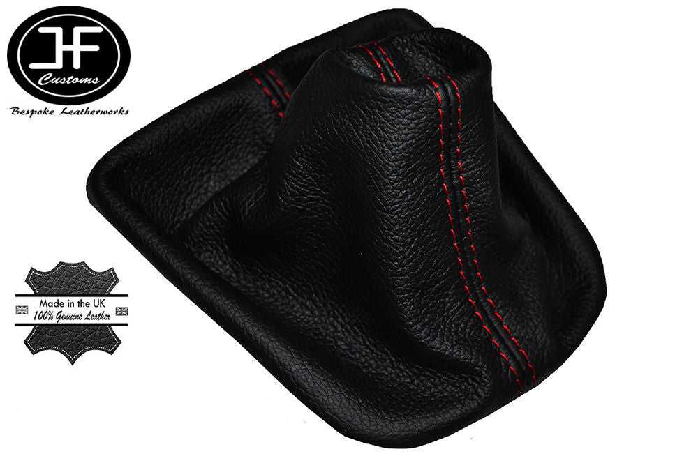 RED STITCHING FITS VW NEW BEETLE 1998-2005 LEATHER GEAR GAITER CUSTOM MADE