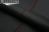 D RED STITCH LEATHER 2X REAR DOOR TRIM COVERS FOR HONDA RIDGELINE 06-14