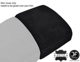 BLACK STITCH REAR SECTION ARMREST LID REAL SUEDE COVER FITS AUDI Q7 2015-2018
