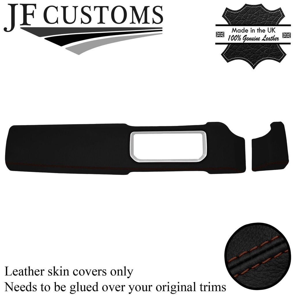 BROWN STITCH LEATHER 2X FRONT DASH TRIM COVERS FOR RANGE ROVER SPORT L494 13-21