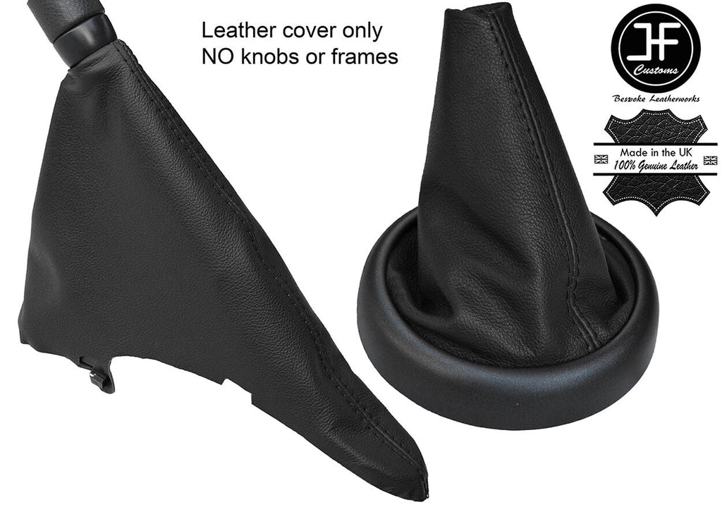 BLACK TOP GRAIN LEATHER GEAR & HANDBRAKE GAITER FITS BMW MINI R50 R52 R53 01-06