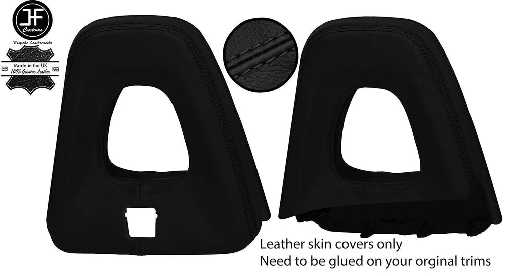 BLACK STITCHING ROLL OVER BAR REAL LEATHER COVERS FOR MAZDA MX5 MK4 ND 15-20