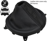 BLACK & BLACK STRIPE LEATHER MANUAL GEAR GAITER FITS FIAT 124 SPIDER 2016-2018