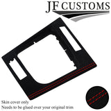 RED STITCH SUEDE GEAR SURROUND COVER FOR BMW E46 CONVERTIBLE SEDAN JF2