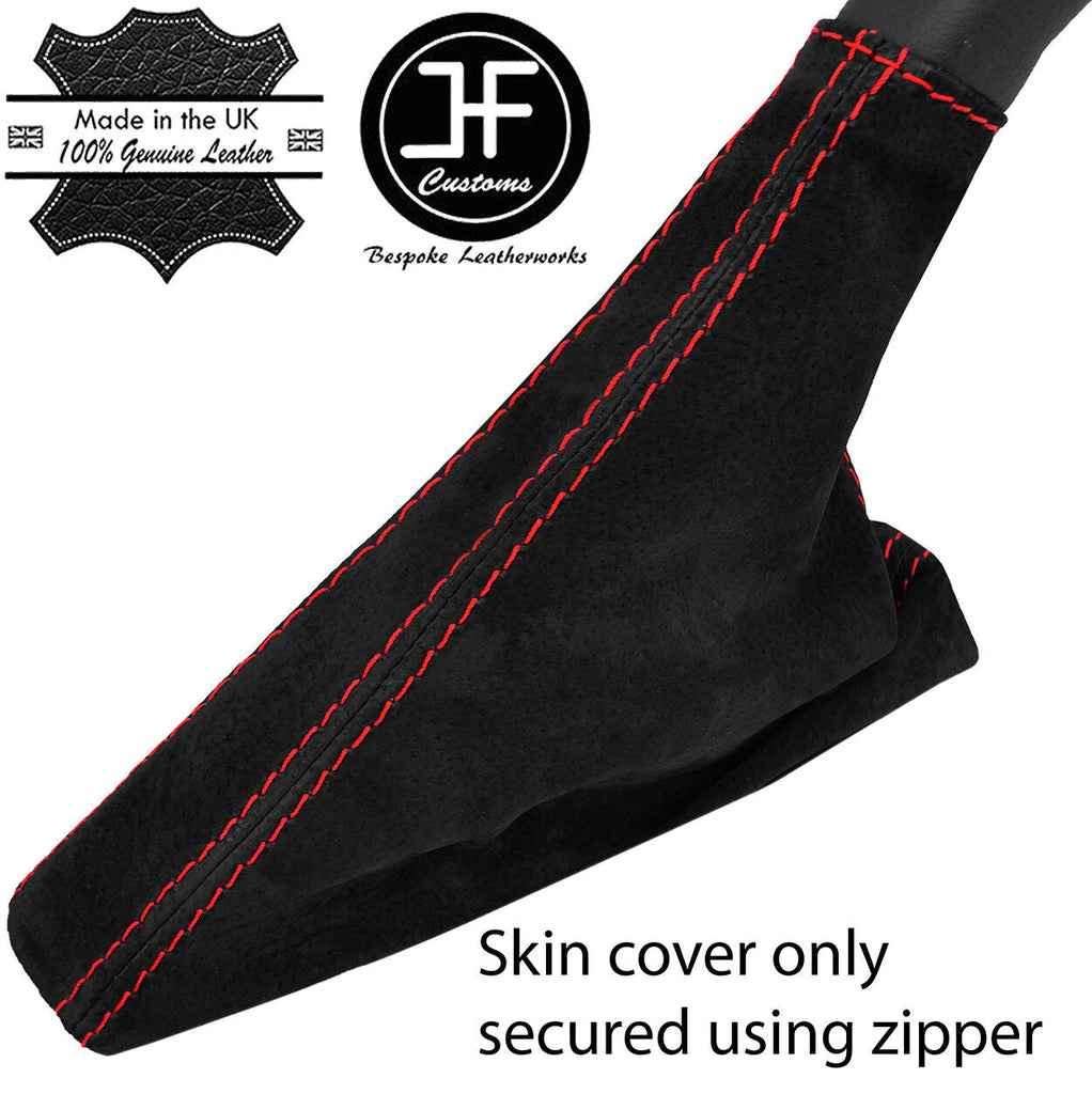 RED STITCH SUEDE HANDBRAKE GAITER FITS LAND CRUISER PRADO COLORADO 03-09