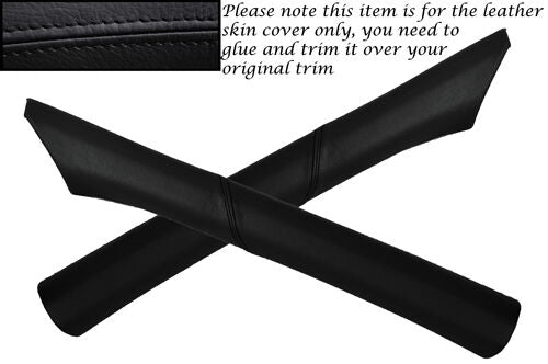 BLACK STITCH FITS HONDA ACURA NSX 1991-2005 2X WINDSCREEN A PILLAR LEATHER COVER