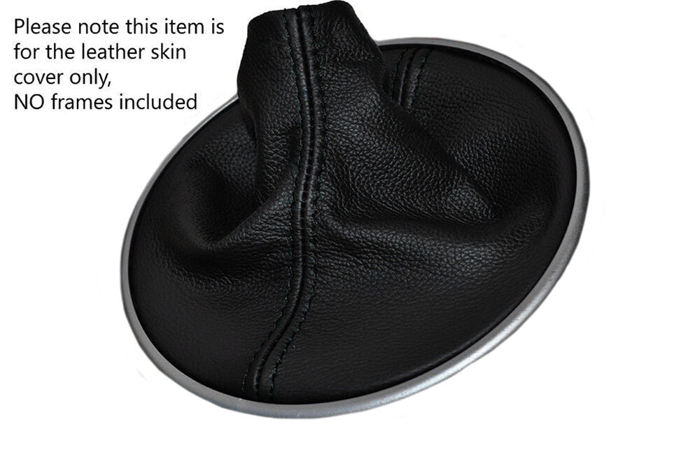 BLACK STITCHING MANUAL LEATHER GEAR GAITER FITS SUBARU IMPREZA WRX STI 2015+