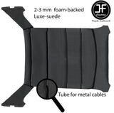 BLACK STITCH LUXE SUEDE HEADLINER NON SUN ROOF COVER FOR BMW E30 81-92 SALOON