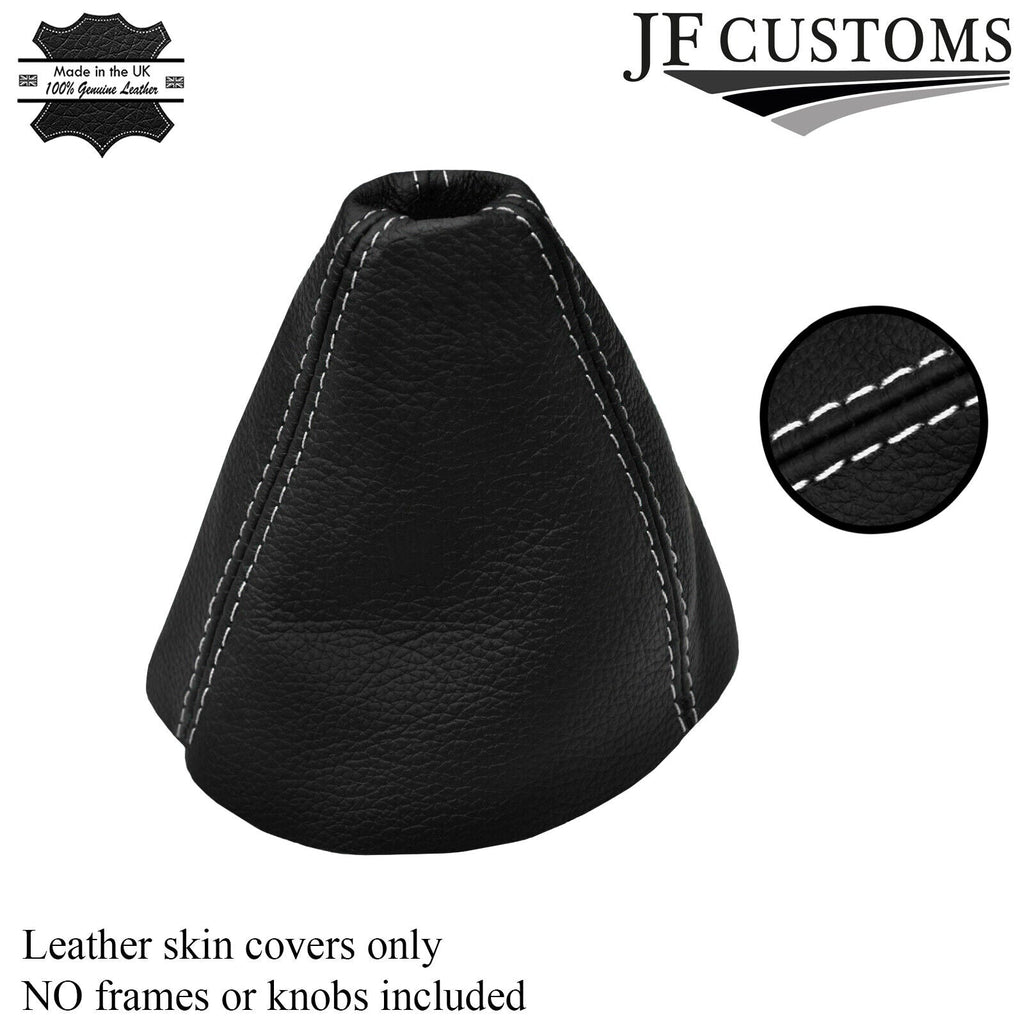 FITS HONDA CIVIC FK2 S TYPE S MK8 06 - 12 GEAR GAITER REAL LEATHER WHITE STITCH