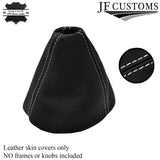 FITS HONDA CIVIC FK2 S TYPE S MK8 06 - 12 GEAR GAITER REAL LEATHER WHITE STITCH
