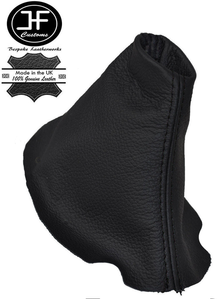 BLACK STITCH MANUAL LEATHER GEAR GAITER FOR KIA RIO 2012-2016 CUSTOM NEW