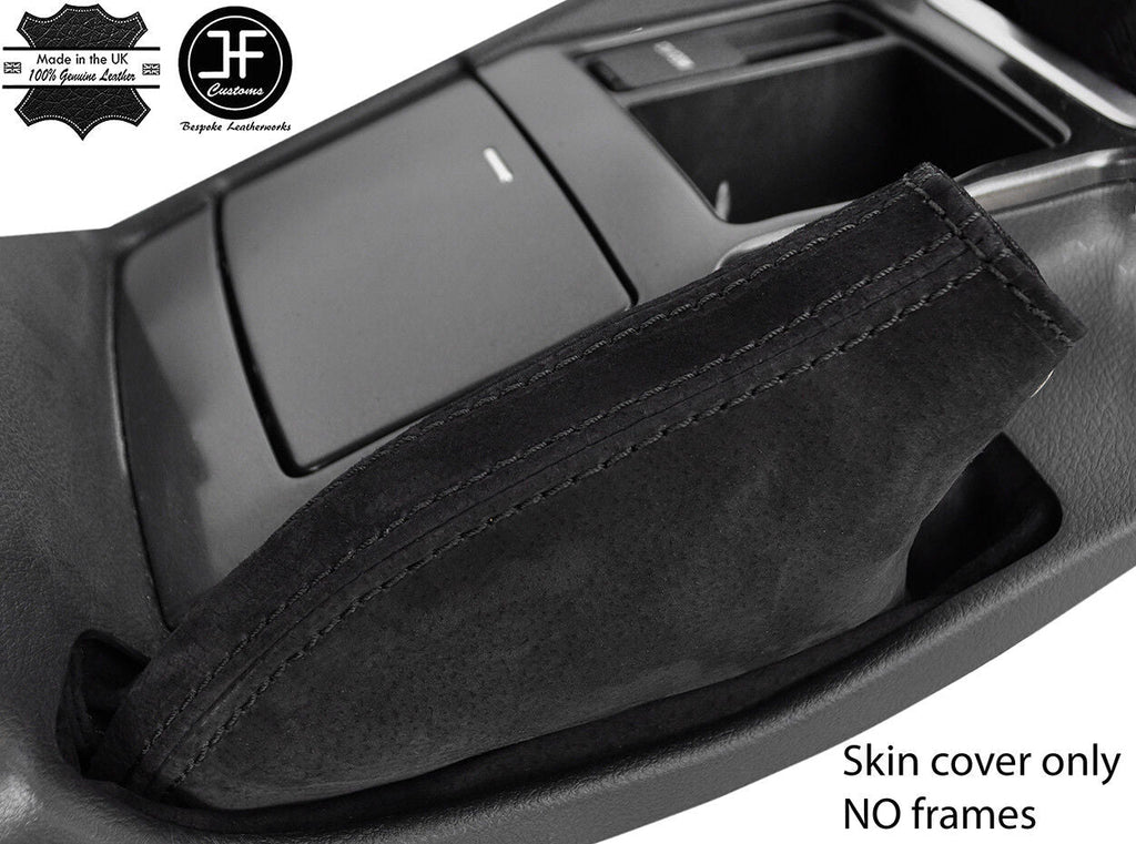 BLACK STITCH REAL SUEDE HANDBRAKE GAITER FOR TOYOTA LAND CRUISER 2009-2017