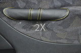 FITS FORD MONDEO MK1 MK2 2X DOOR HANDLE COVERS yellow stitch CUSTOM NEW