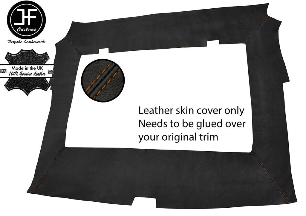 BROWN STITCH ROOF HEADLINING LINER REAL LEATHER COVER FOR PORSCHE 944 1986-1991