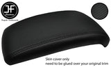 BLACK STITCH CARBON FIBER VINYL ARMREST LID COVER FITS NISSAN JUKE 2010-2019